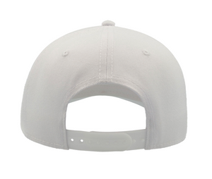 Golfer Cap White Curved Snap back with Strap in back